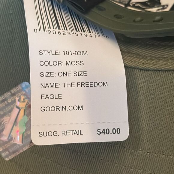 Goorin Bros Freedom Eagle Dark Green‎ Trucker Green OS Nwt - Picture 6 of 6